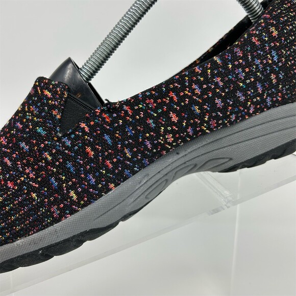 Skechers Slip-On Loafer Flats Womens Black Multi Speckled Knit Casual Size 10 - Picture 4 of 13